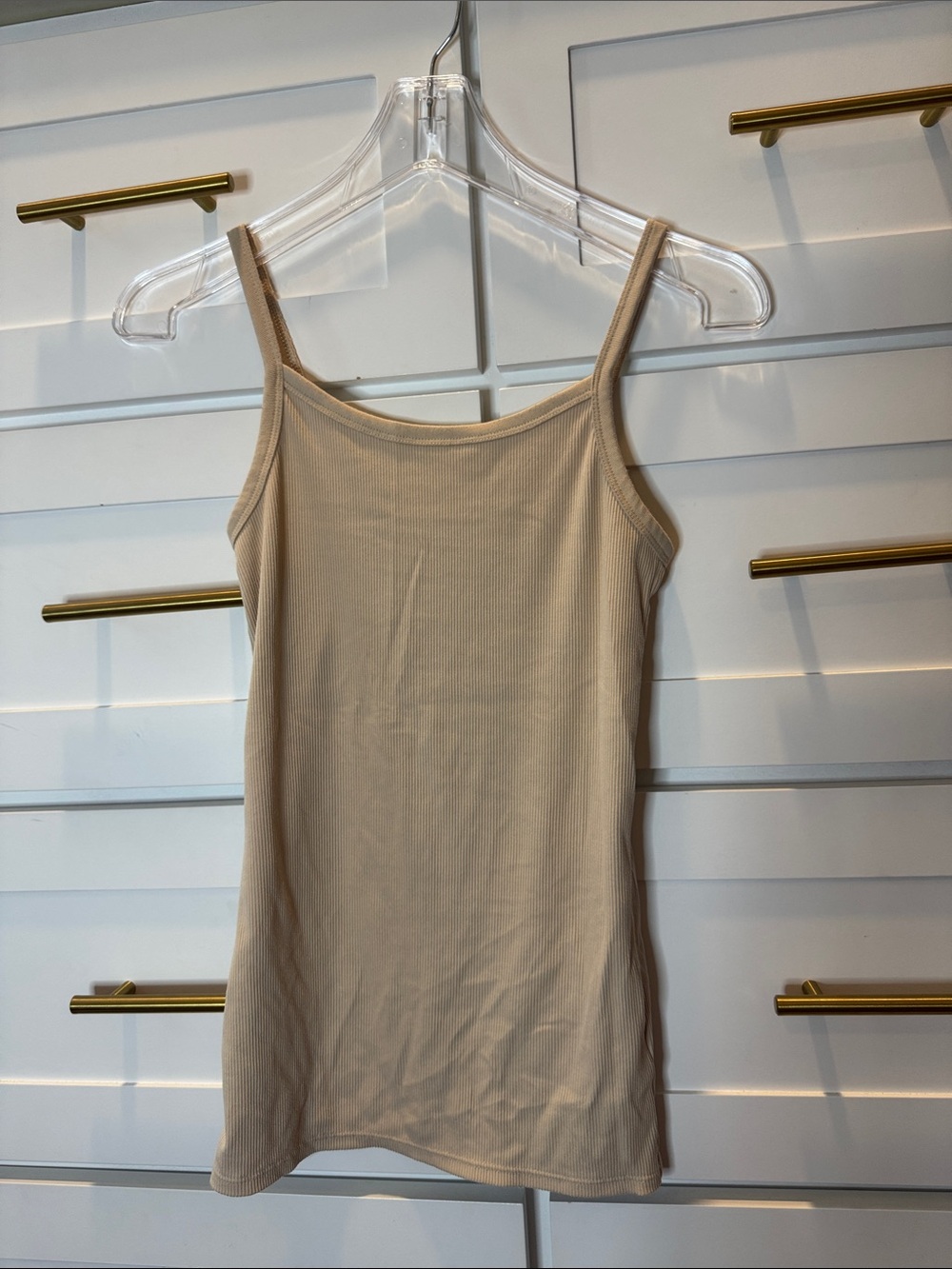 Women’s Tan Tank Top Spaghetti Strap